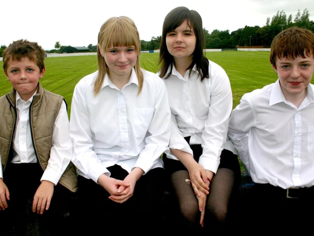 Natasha McAleese, Beverley Boal, Samuel Glass and David Glass pictured at this years 12th parade in Ballymoney in 2007.
