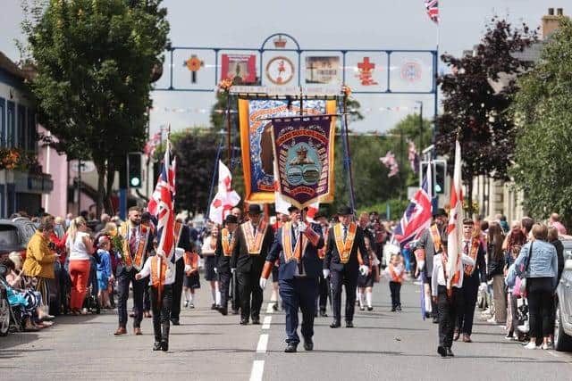 Stepping out in the Braid District Twelfth parade in Broughshane in July 2023. Picture: Steven McAuley / McAuley Multimedia