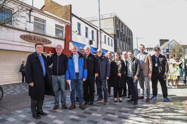Ministers and representatives from Lisburn's City Centre churches held a Walk of Witness on Good Friday. Pic by Norman Briggs, rnbphotographyni
