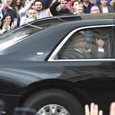 US President Joe Biden pictured on his way to Ulster University in Belfast. Picture: Arthur Allison/Pacemaker