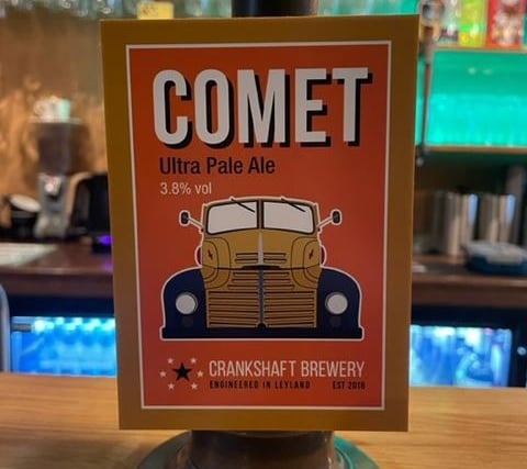 Leyland Comet at Crafty Beggars Ale House is a refreshing ultra pale ale hopped with Comet and Cascade; 3.8 percent by Crankshaft Brewery. £3 on a Tuesday.