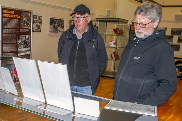 Visitors from Germany, pictured at the The North West 200 - Then & Now exhibition held Ballymoney Museum organised by the Causeway Coast and Glens Borough Council. 
 Picture Sammy McMullan /McAuley Multimedia