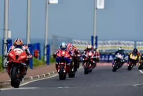 Two riders were involved in an incident at Mill Road roundabout on the NW200 course six minutes into the Supersport qualifying session at today's (Wednesday, May 7) Briggs Equipment North West 200. CREDIT NI WORLD LIBRARY PIC