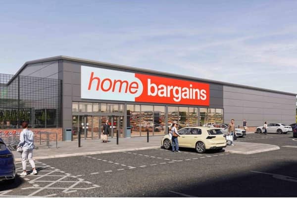 An artist's impression of what the larger Home Bargains store will look like. Credit: Mid Ulster planning portal
