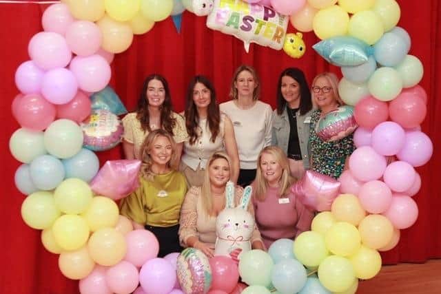 Family Nurse Partnership team Ciara Cheevers, Sian Johnston, Monica Allsopp, Christine Lyons, Roisin Neill, Aoife Martin, Fiona Maxwell, Gillian Nicholl. Pic credit: SEHSCT