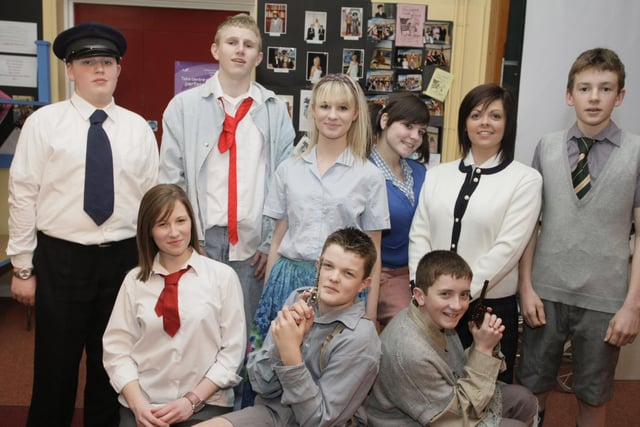 Drama pupils from Ballymoney High, who put on a performance for prospective pupils and parents in 2008 during the school's Open Night.