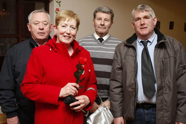Eric Robinson, Hazel Wilson, Ronnie Hyndman and Trevor Duff pictured at the Valentine's Evening in Portrush Royal British Legion in 2009