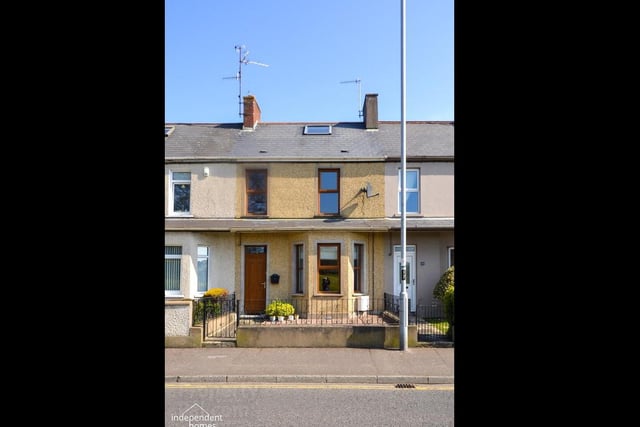 The terraced home has two bedrooms and two reception rooms.