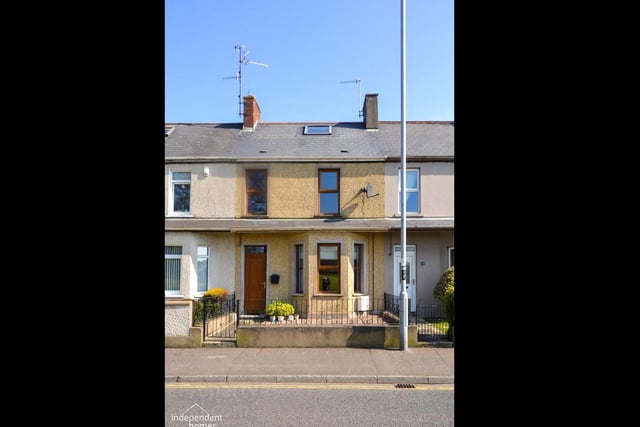 The terraced home has two bedrooms and two reception rooms.