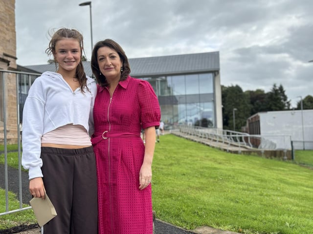 10 A star grades pupil, Ursula O'Loan with principal, Mrs O'Neill.