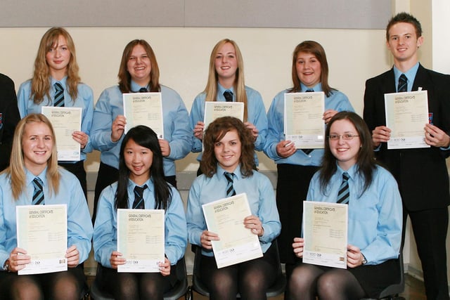 Portadown College students who achieved excellent results at AS level pictured with their awards at the school's annual speech day in 2007.