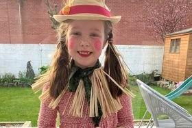 St McNissi's Primary School pupil, Isla Kirkpatrick (6) from Larne, dressed as Betty O’Barley from Julia Donaldson’s book ‘The Scarecrows’ Wedding.’