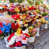 Florists are very colourful at this time of year as Mother's Day fast approaches.  Credit: Carlos Lujan/Europa Press via Getty Images)