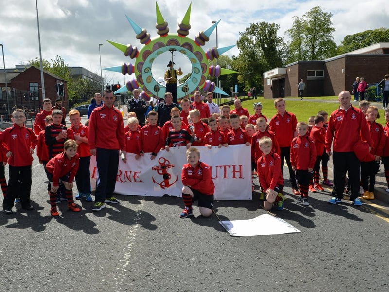 Members of Larne Youth FC took part in the Larne Alive parade. INLT 23-063-PSB