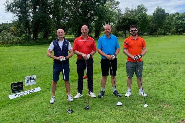 Keith Stewart and Irwin Group staff at the Loughgall FC golf day.