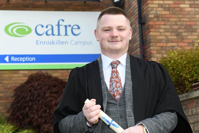 Coraigh Lynch (Greysteel) celebrated the completion of his City and Guilds Level 3 Advanced Technical Extended Diploma in Equine Management at the Enniskillen Campus ceremony.
