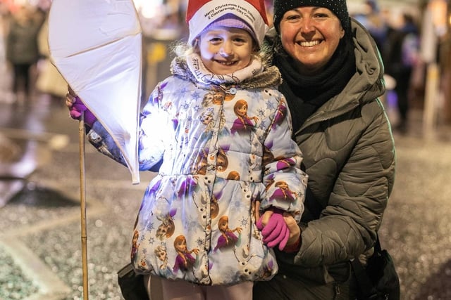 Crowds flocked to Lisburn for the annual Christmas lights switch-on