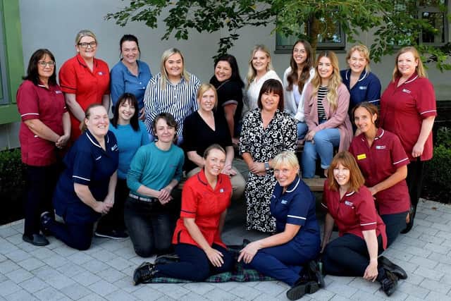 The Southern Trust midwifery team are pictured their new colleagues who have taken up posts after completing a two year innovative Midwifery programme. Credit: Southern Trust