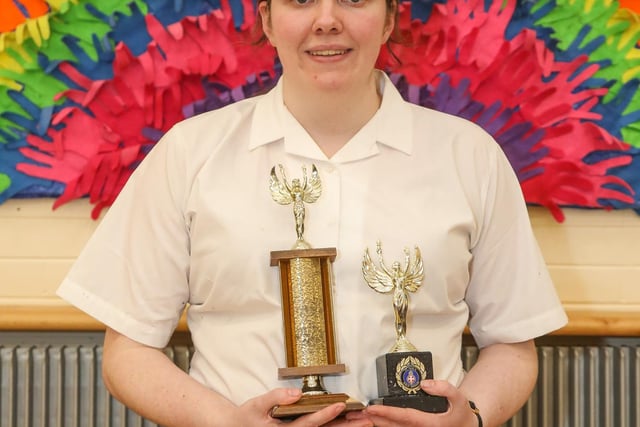 The winner of the Top Award in the Company, The Benson Trophy, was Rebecca Stevenson. Pic by Norman Briggs, rnbphotographyni