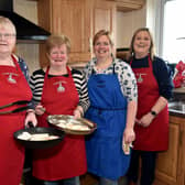 Doing all the hard work behind the scenes for the St Luke's Parish fundraising Big Breakfast in Loughgall in aid of church building funds are from left, Doreen Heaney, Mary Walker, Ruth Curry and Alison Sharpe.PT13-200.