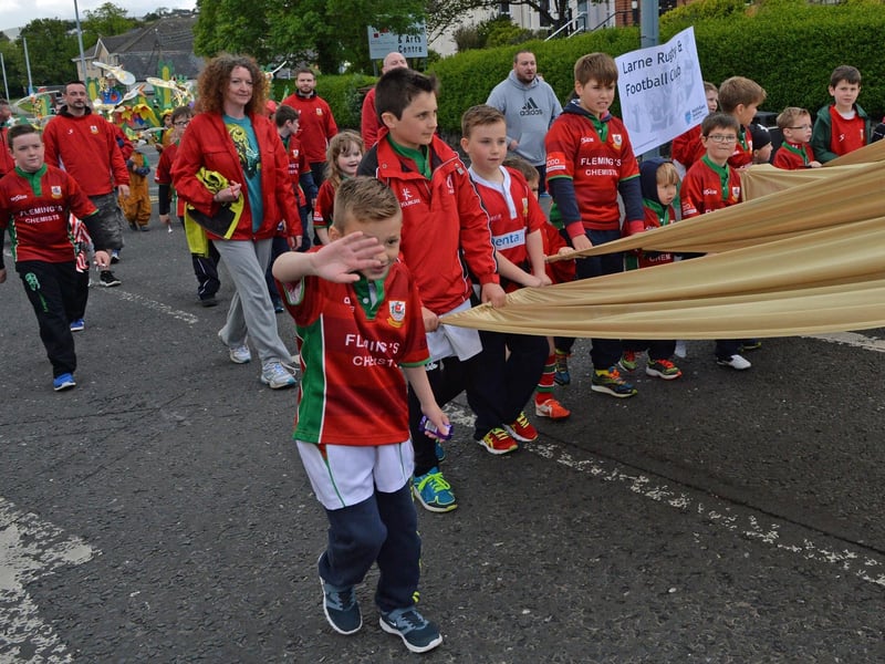Members of Larne Rugby Club took part in the Larne Alive parade. INLT 23-051-PSB