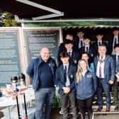 Pupils from St Mary’s Grammar School, Magherafelt are pictured at the GeoEnergy Discovery Centre with Chair Councillor Eugene McConnell and GeoEnergy NI ambassadors.