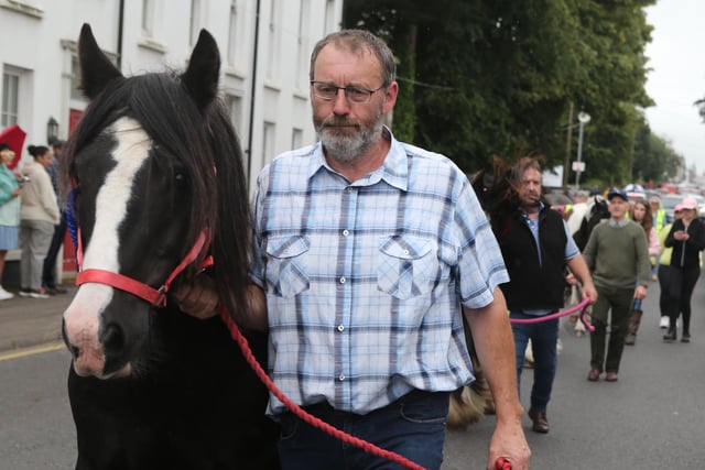 Hugh McCaughan pictured at the Lammas Fair horse parade in Ballycastle on Saturday.