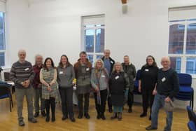 Volunteer Jane Robb (centre) with the team behind the Repair Café in Whitehead.  Photo: Volunteer Now