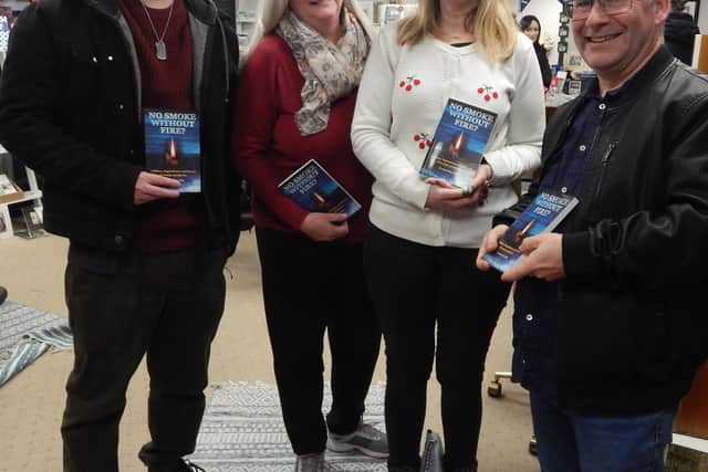 Some of those who attended the book launch in Carrickfergus of David Hume's new book, No Smoke without Fire.