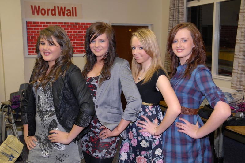 Emma Millar, Nicole Davison, Louise Maxwell and Kim Paisley all set for the catwalk. LT49-336-PR