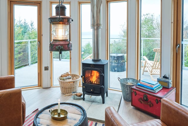 A log burner will keep things cosy, no matter what the Scottish weather throws at you.