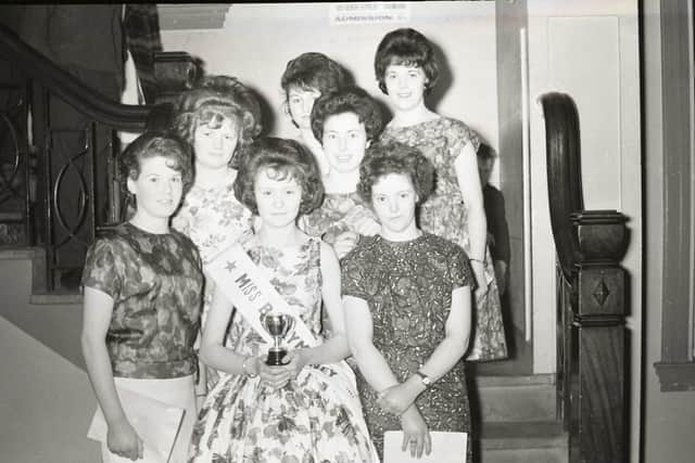 Miss Ballymoney, selected at a dance in Ballymoney Town Hall in April 1963. Photo from the Chronicle & Constitution Archives.