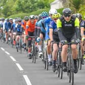 Cyclists taking part in the Roddensvale Hilly 100, which raised hundreds of pounds for the school.  Pics by Bill Guiller