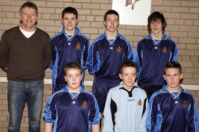 Kilraughts BB 5-a-side team, who competed in the Route Battalion tournament at Dalriada Sports Hall in 2009. Included is BB Cpt Tom Skelton
