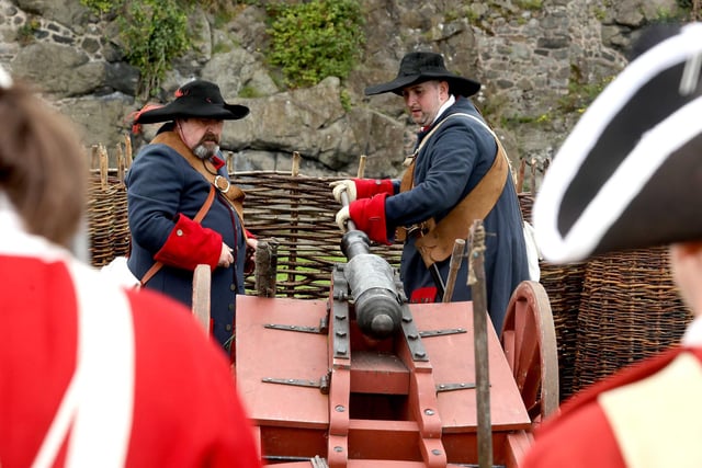 Taking part in the Siege of Carrickfergus re-enactment.