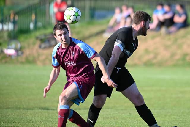 Kyle Brennan (left) scored a hat trick for Villa Rovers on Saturday. Pics: Brendan Monaghan