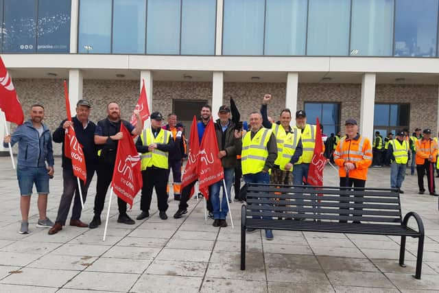 Joint statement by Armagh City, Banbridge and Craigavon Borough Council and the Joint Trade Unions (Unite the Union, GMB & NIPSA). "Following the sad news of the death of Her Majesty Queen Elizabeth II, in recognition of the need to prepare towns and villages for a period of mourning, the Joint Trade Unions have agreed to allow workers taking industrial action to carry out essential work within our town centres over the weekend.  There will be further updates throughout the week."