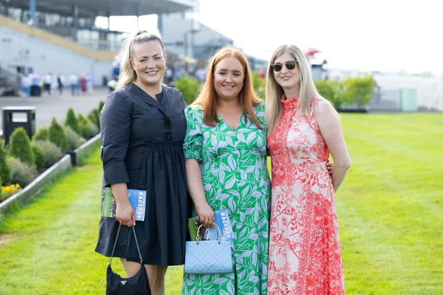 Claire Johnston, Naoise Muldoon and Amy Palmer enjoying the evening at Down Royal.