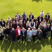 Mayor of Antrim and Newtownabbey Cllr Mark Cooper with Students, Work Plus Team and Employers