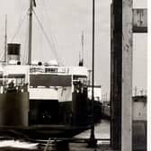 MV Princess Victoria backing into a pier at Stranraer in September 1949. Pic submitted by Department for Communities