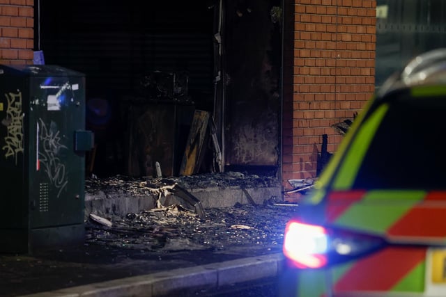 Damage was caused to the Halifax branch and ATM iin Portadown in Tuesday night's incident.