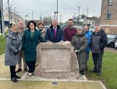 Claire Hanna MP at the civil rights march memorial in Coalisland with SDLP MLA Patsy McGlone, Councillor Quinn and other party representatives and members. Credit: Supplied