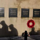 Kingsmill Anniversary Remembrance service for the Kingsmill shootings at the memorial wall outside Whitecross in Co. Armagh