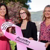 Action Cancer Launches its Breast Cancer Awareness Campaign in partnership with local online car insurance company its4women and Gordons Chemists : Pictured L-R are Kerry Beckett (Marketing Manager, its4women), Donna McKernan (Advanced Practice Radiographer, Action Cancer) and Fiona McQuillan (Pharmacist, Gordons Chemists) CREDIT BRIAN THOMPSON