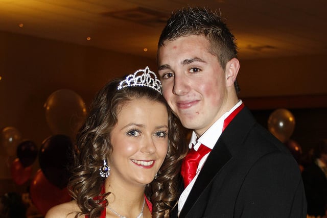 Colleen Dobbin and Richard Walker enjoying the Coleraine High School 5th form formal at the Royal Court Hotel in 2009.