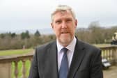 Finance Minister John O’Dowd paid tribute to front line staff and emergency services who worked together with partner agencies "in the most challenging of circumstances" during Storm Eowyn.  Photo: Department of Finance