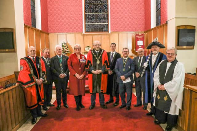 Special guests at the service to mark the 50th anniversary of the UDR Greenfinches. Pic credit: Norman Briggs, rnbphotographyni