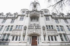 The UK Supreme Court in Parliament Square, central London. A judgement will be delivered on Wednesday over whether men who identify as transgender can be regarded as female for the purposes of the 2010 Equality Act.