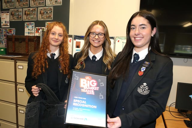 Limavady Grammar School students who recently took part in the Young Enterprise NI Company Programme and traded at Big Market events sponsored by Council’s Go Succeed programme.