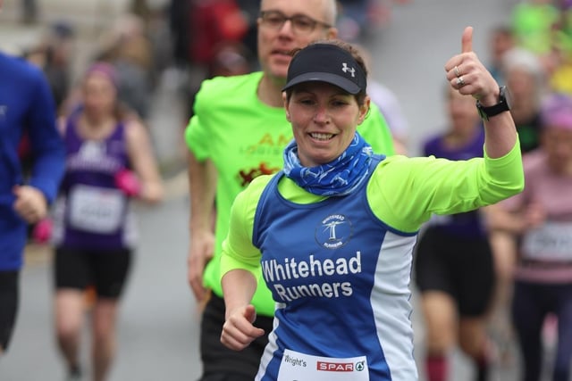 Thumbs up from a home club runner.